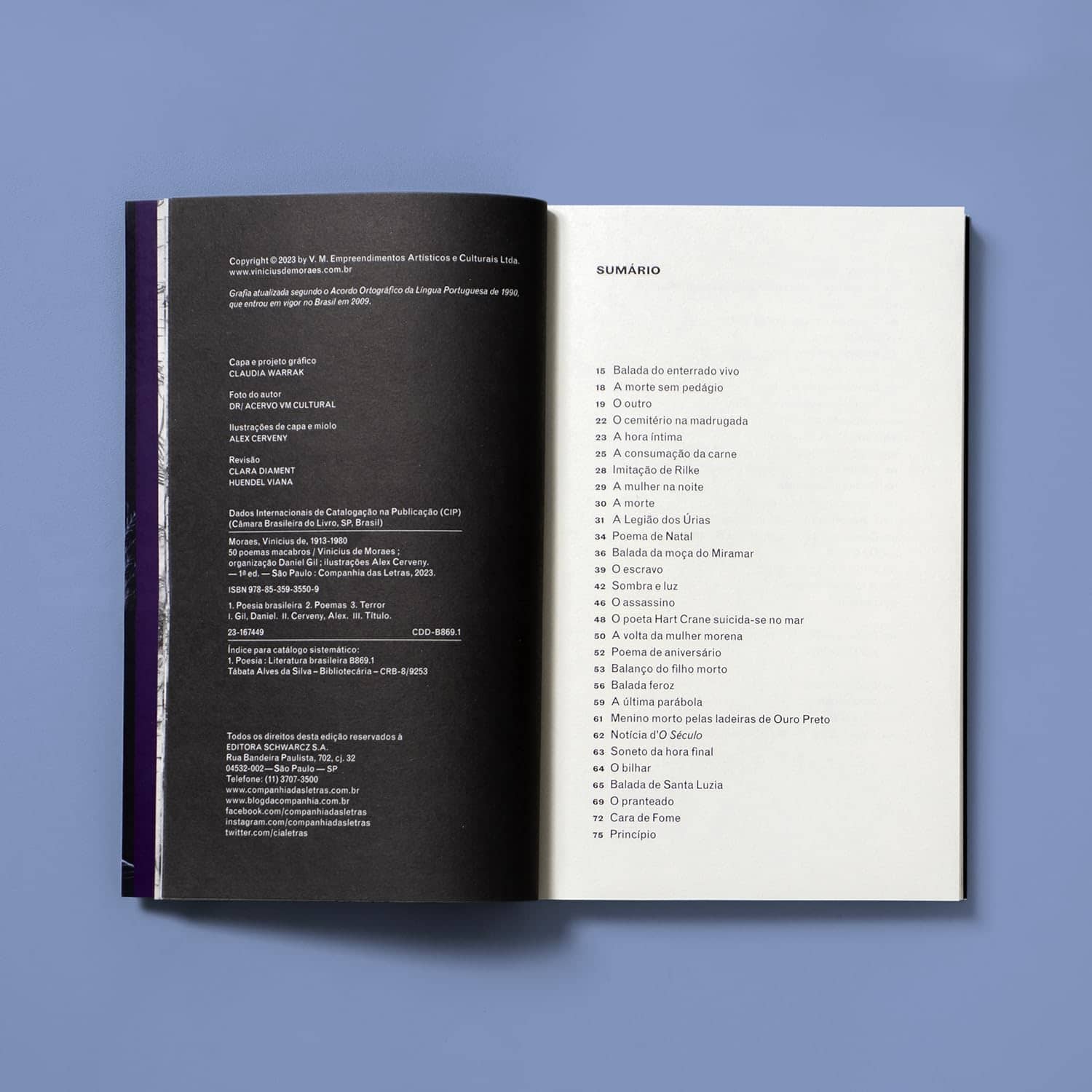50 Poemas Macabros - Vinicius de Moraes MORAES, Vinicius de, '50 Poemas Macabros', Companhia das Letras, 2023. Ilustrado por Alex Cerveny.
